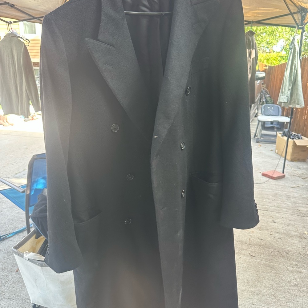 Andrisen Morton Classic Black Double-Breasted Men's Coat